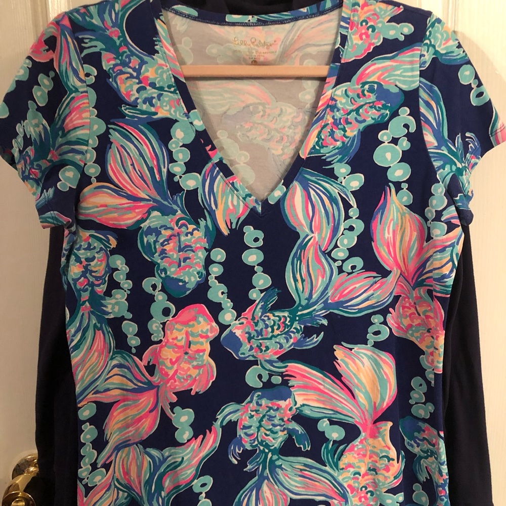 VGUC Lilly Pulitzer Going Coastal Michele Top sz L